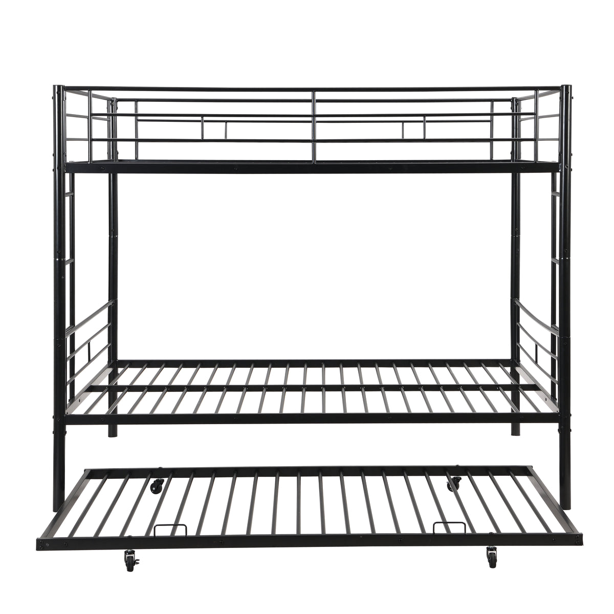 Full Over Full with Trundle Metal Bunk Bed