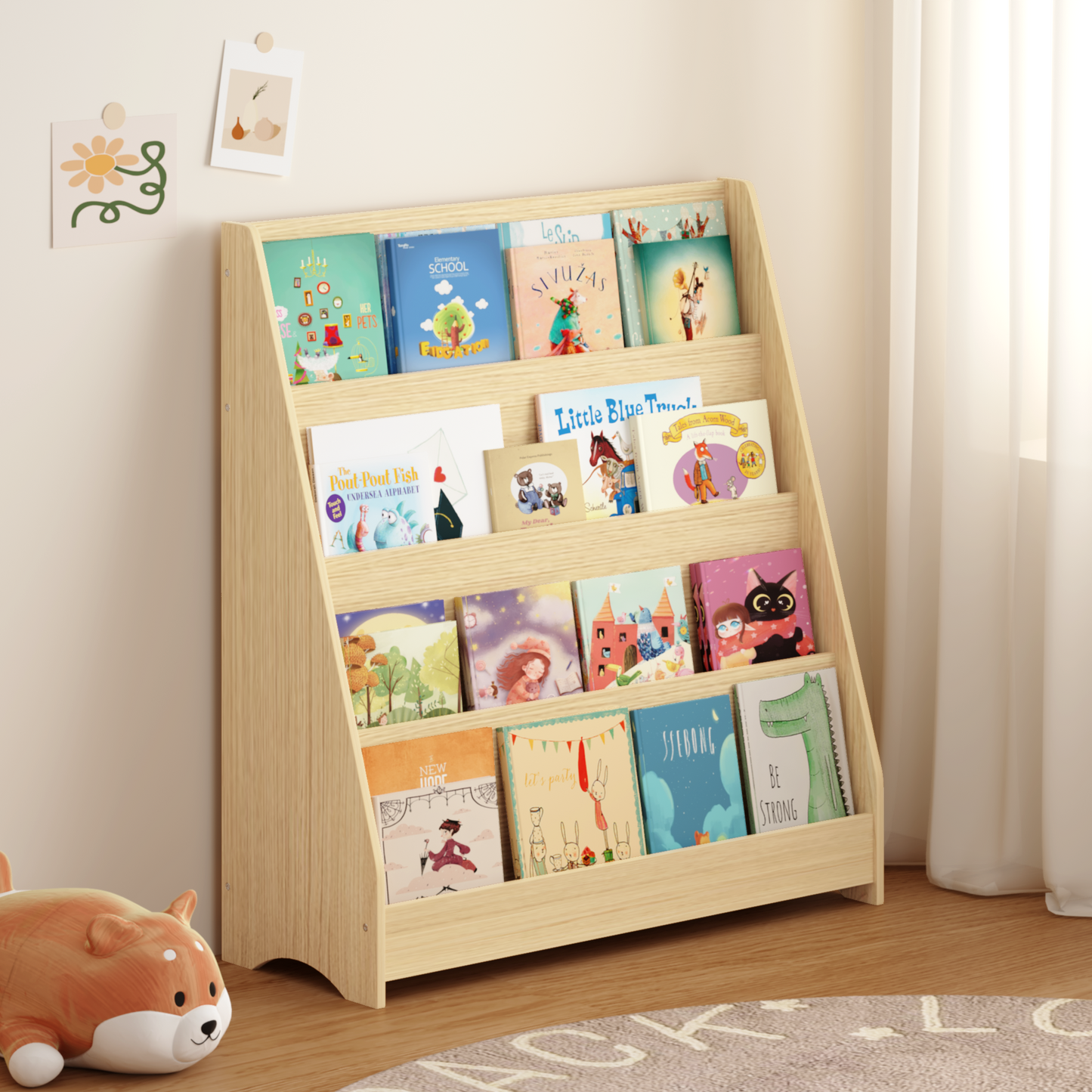 4-Tier Kids Bookshelf