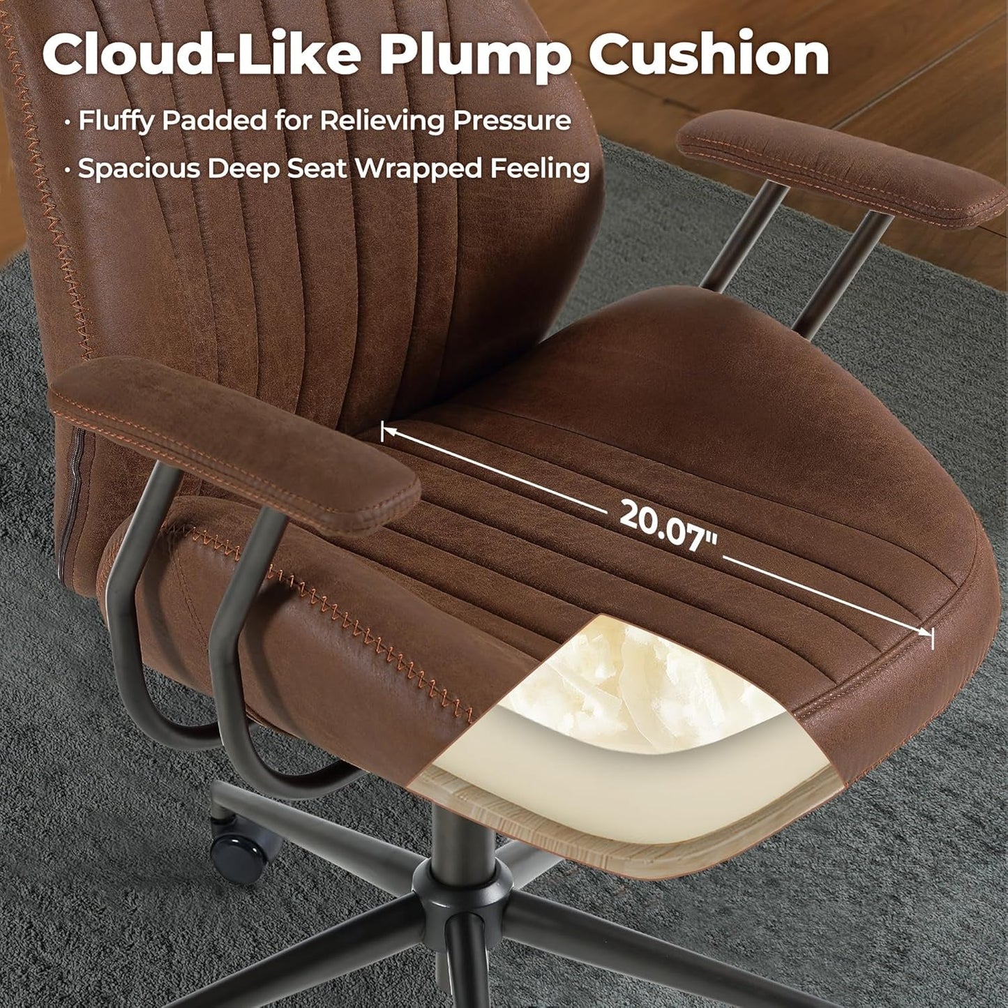 Ergonomic Office Chair High Back Dark Coffee Executive