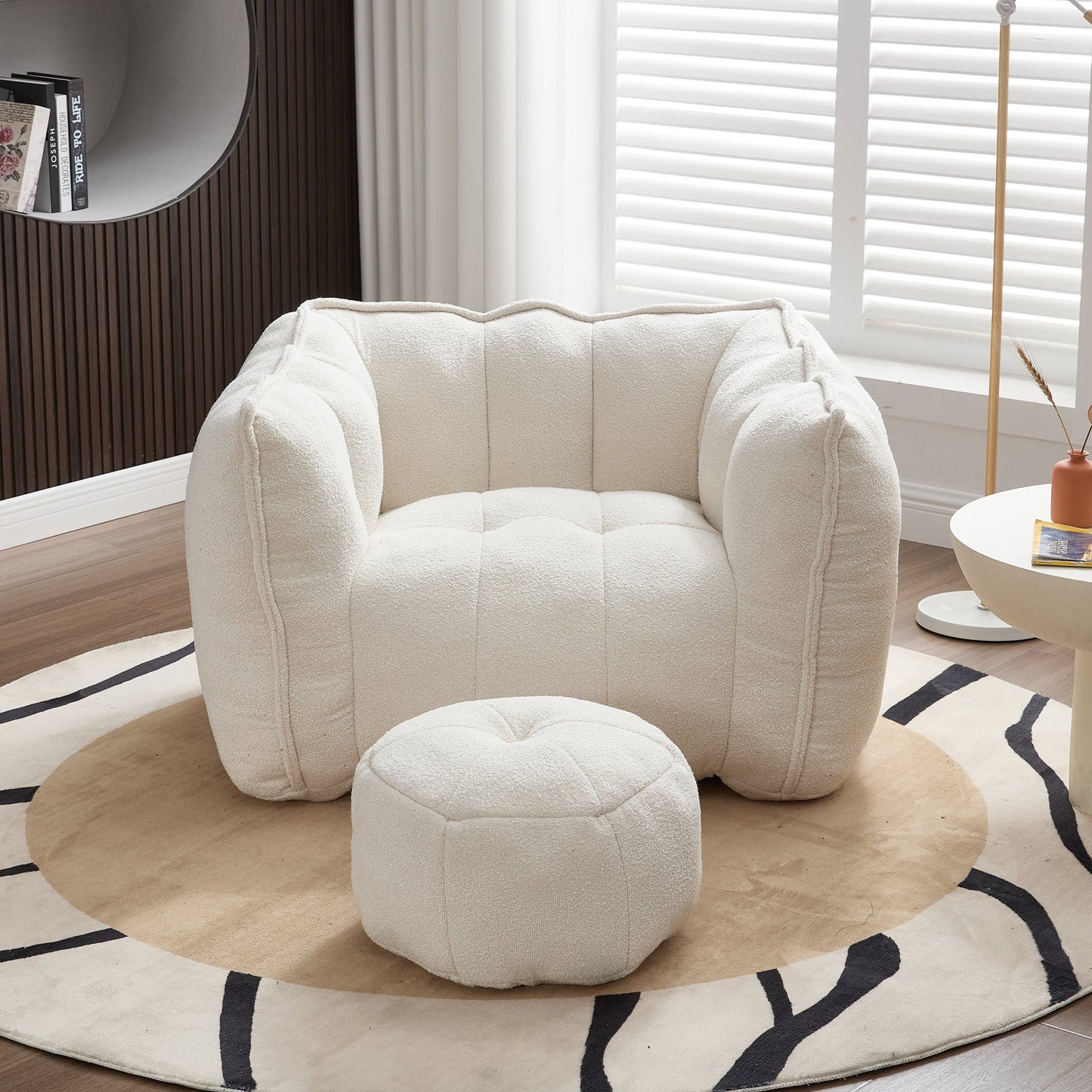 Soft Bean Bag Chair with High Resilient Foam