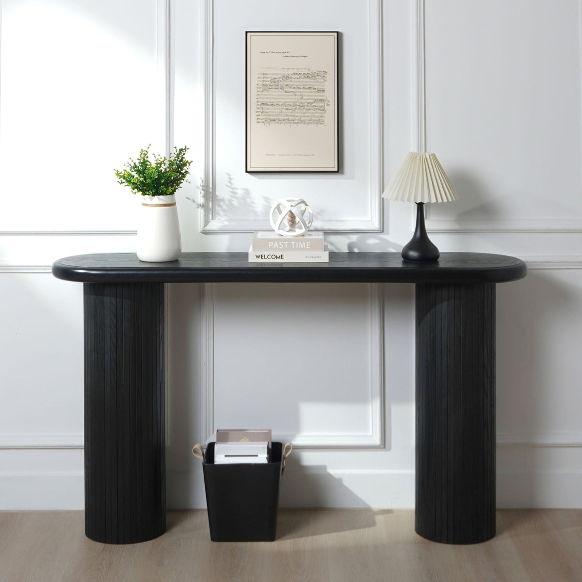 Wood Console Table, Modern