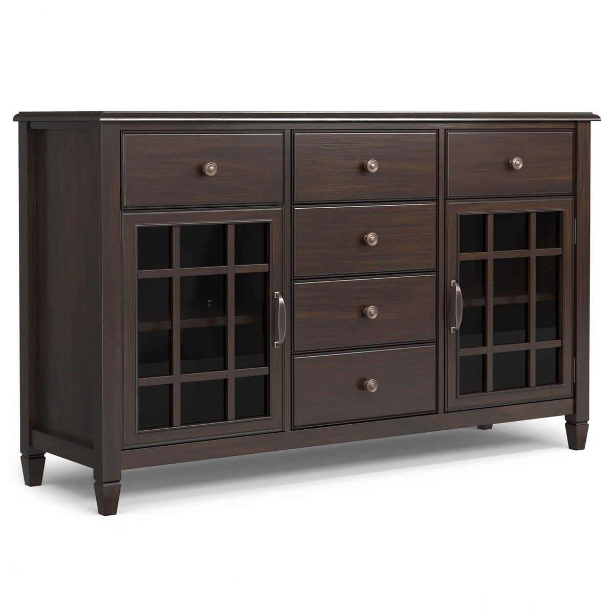 Connaught 60 Inch Wide Solid Wood Sideboard Buffet in Chestnut