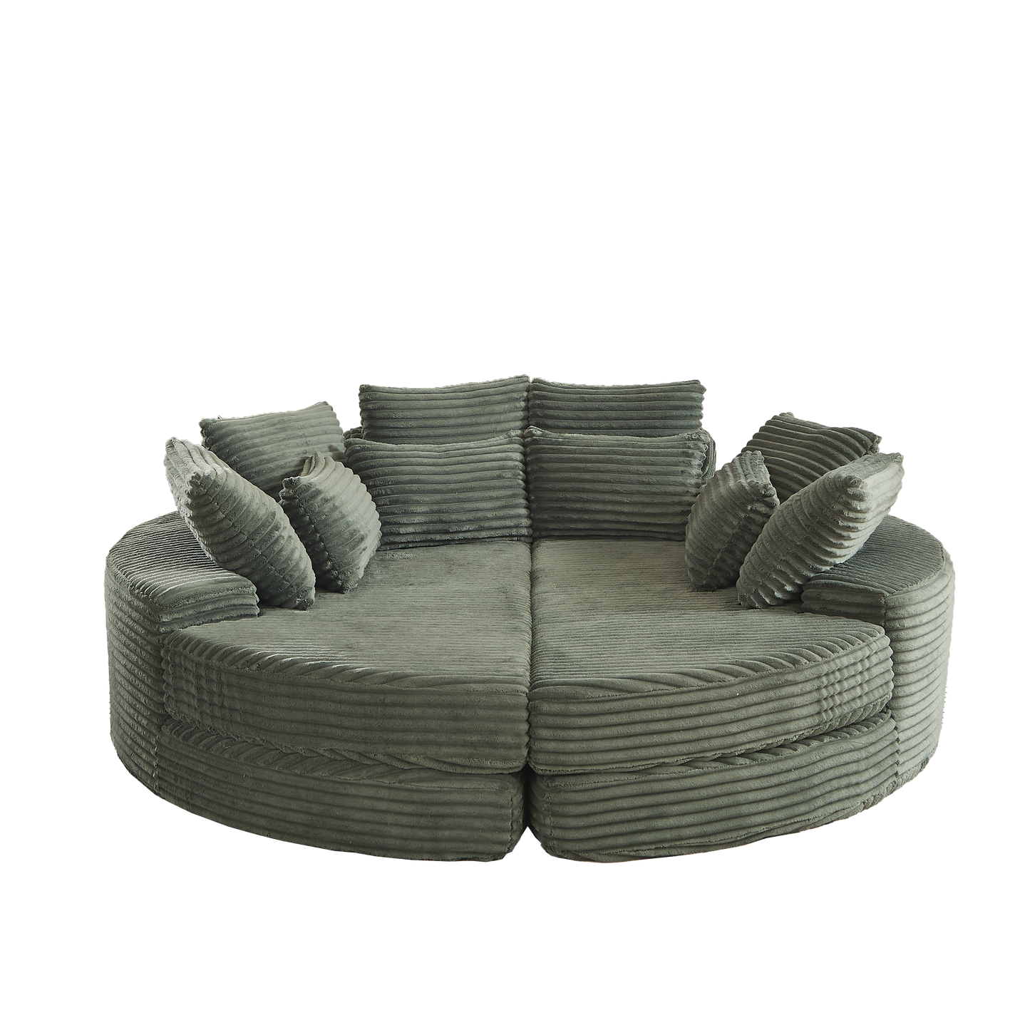 78.5-Inch Corduroy Round Oversized Recliner