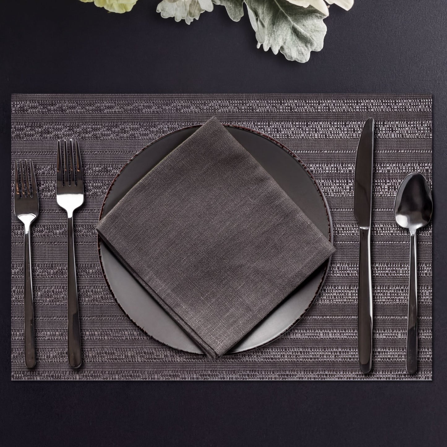 PVC Placemats - Brown Dining Table Mats | Heat Resistant, Non Slip Protection