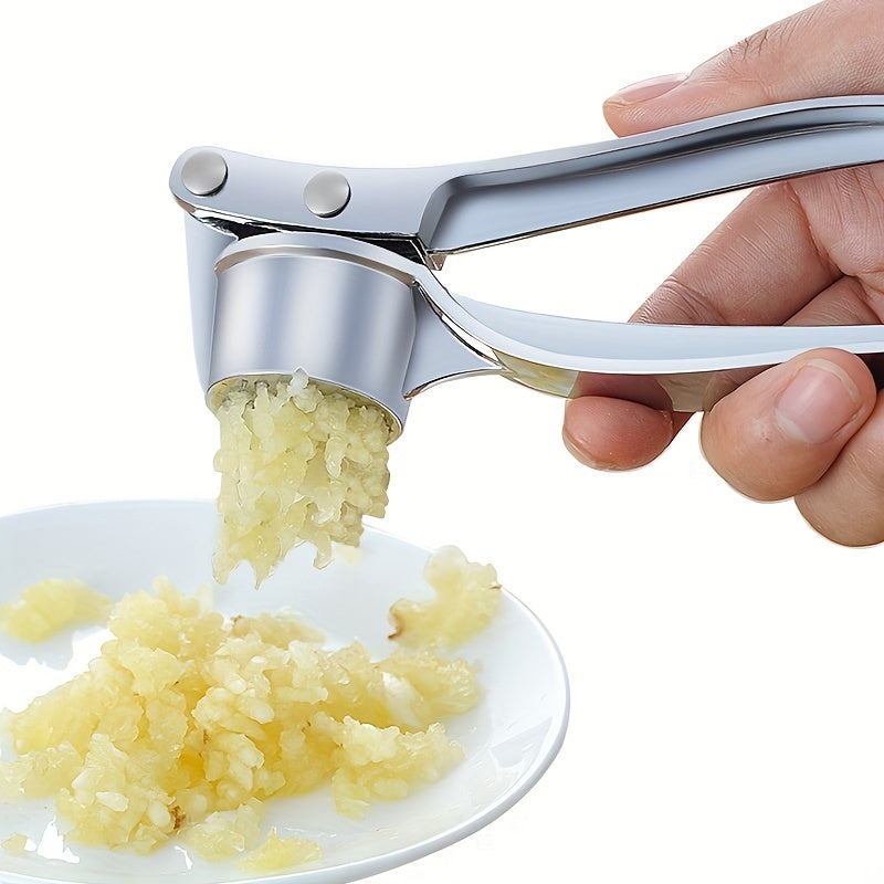 Durable Handheld Metal Garlic and Ginger Press