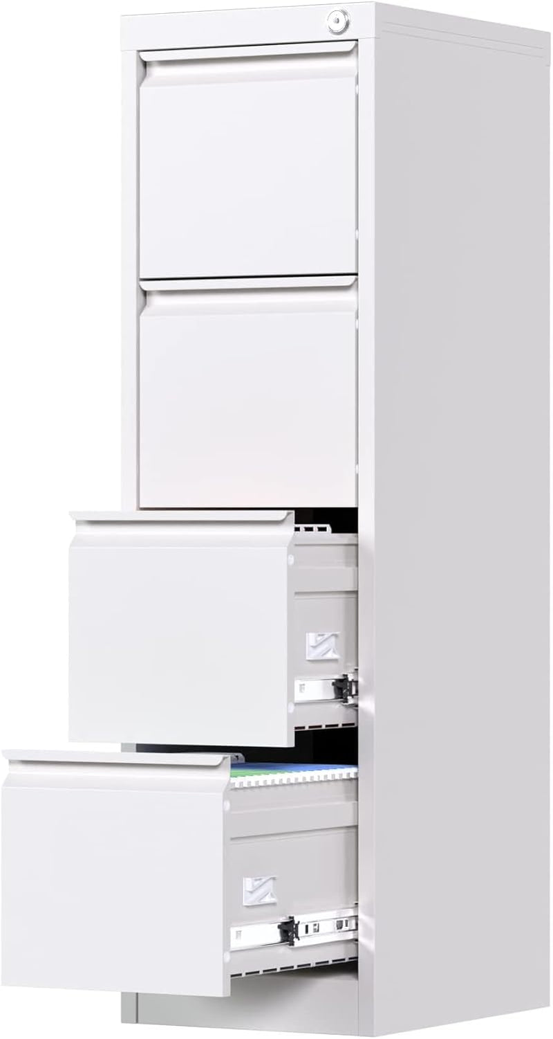 4 Drawer Metal Vertical Locking File Cabinet For Letter And Legal Files