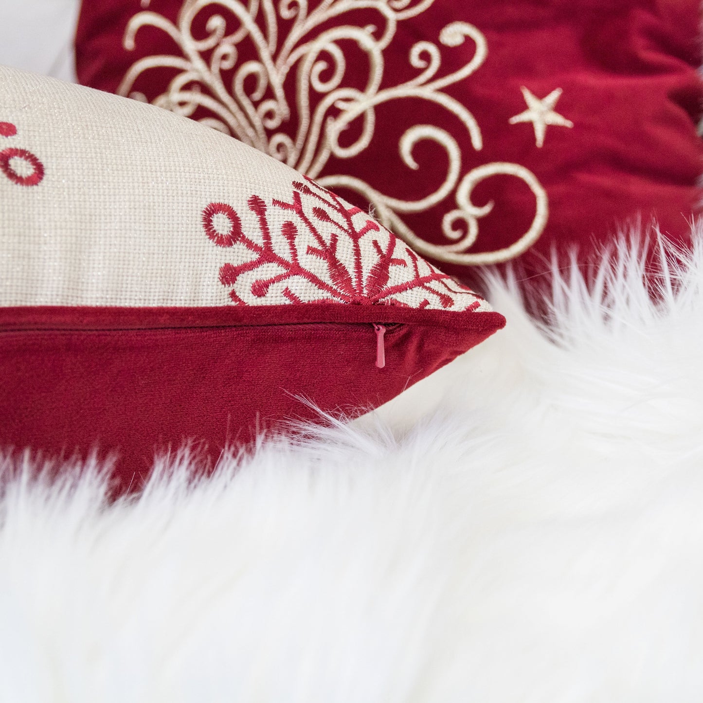 Merry Christmas Embroidered Poly