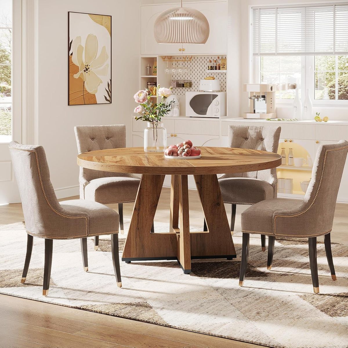 47" Round Farmhouse Dining Table