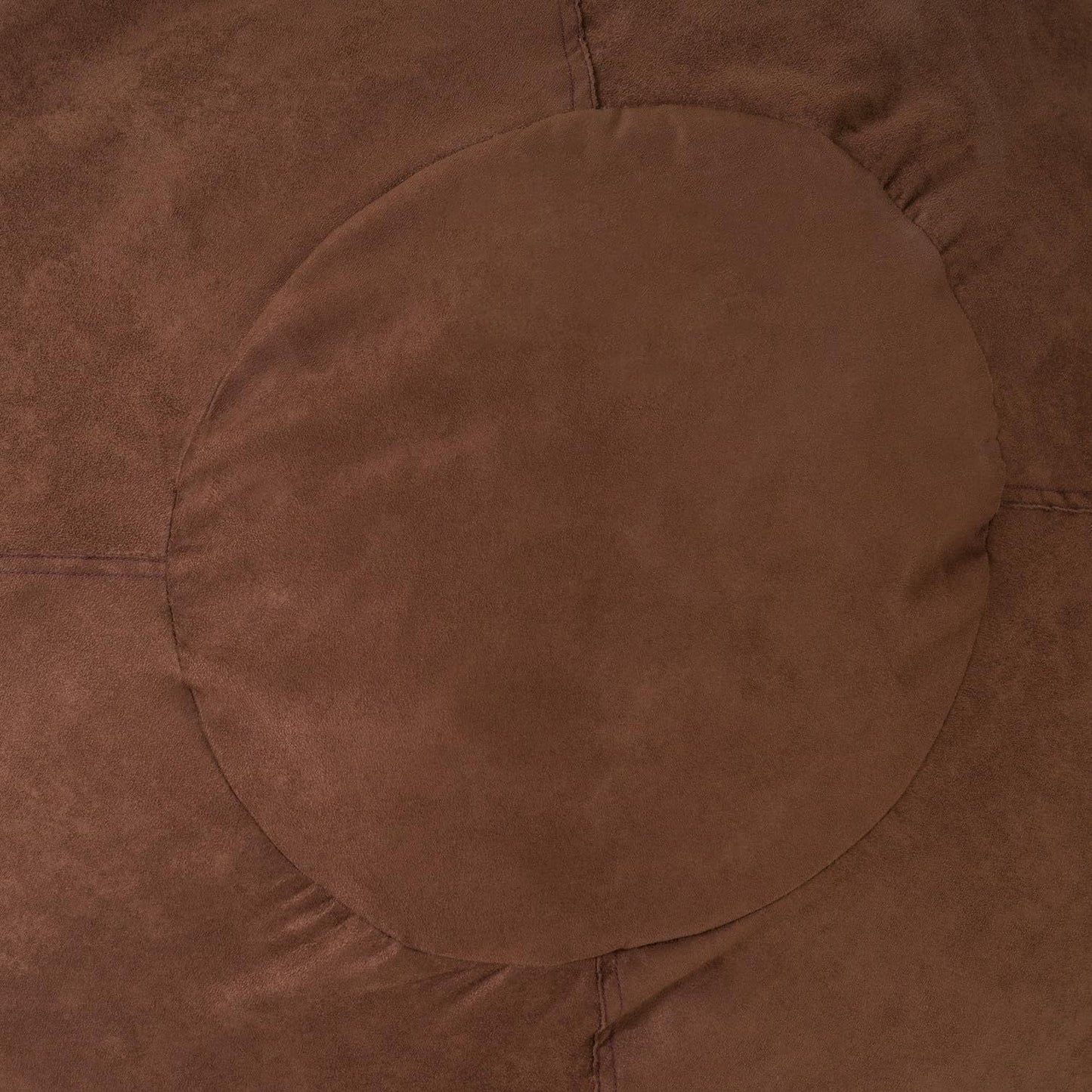 5-Foot Comfortable High-Density Shredded Foam Bean Bag Chair for Kids and Adults, with Removable Microsuede Cover, Ideal Reading and Bedroom Floor Lounge, French Roast