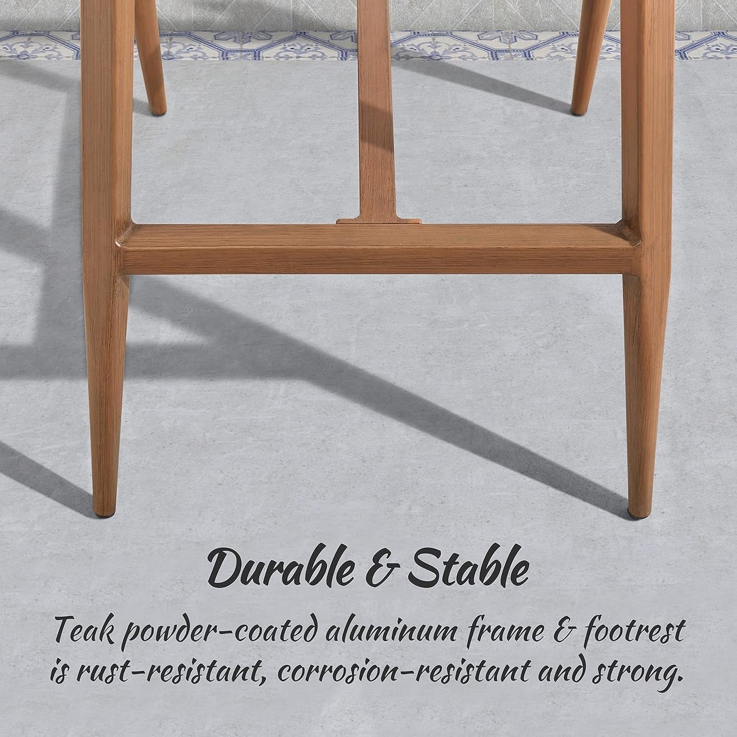 Counter Height Rattan Bar Stools Set Of 4 Outdoor Patio