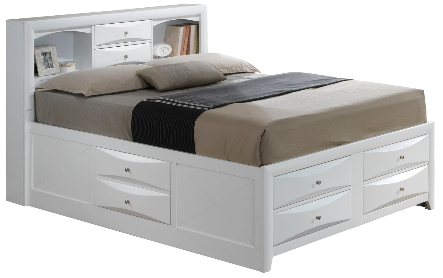 Stylish Contemporary Queen Storage Bed