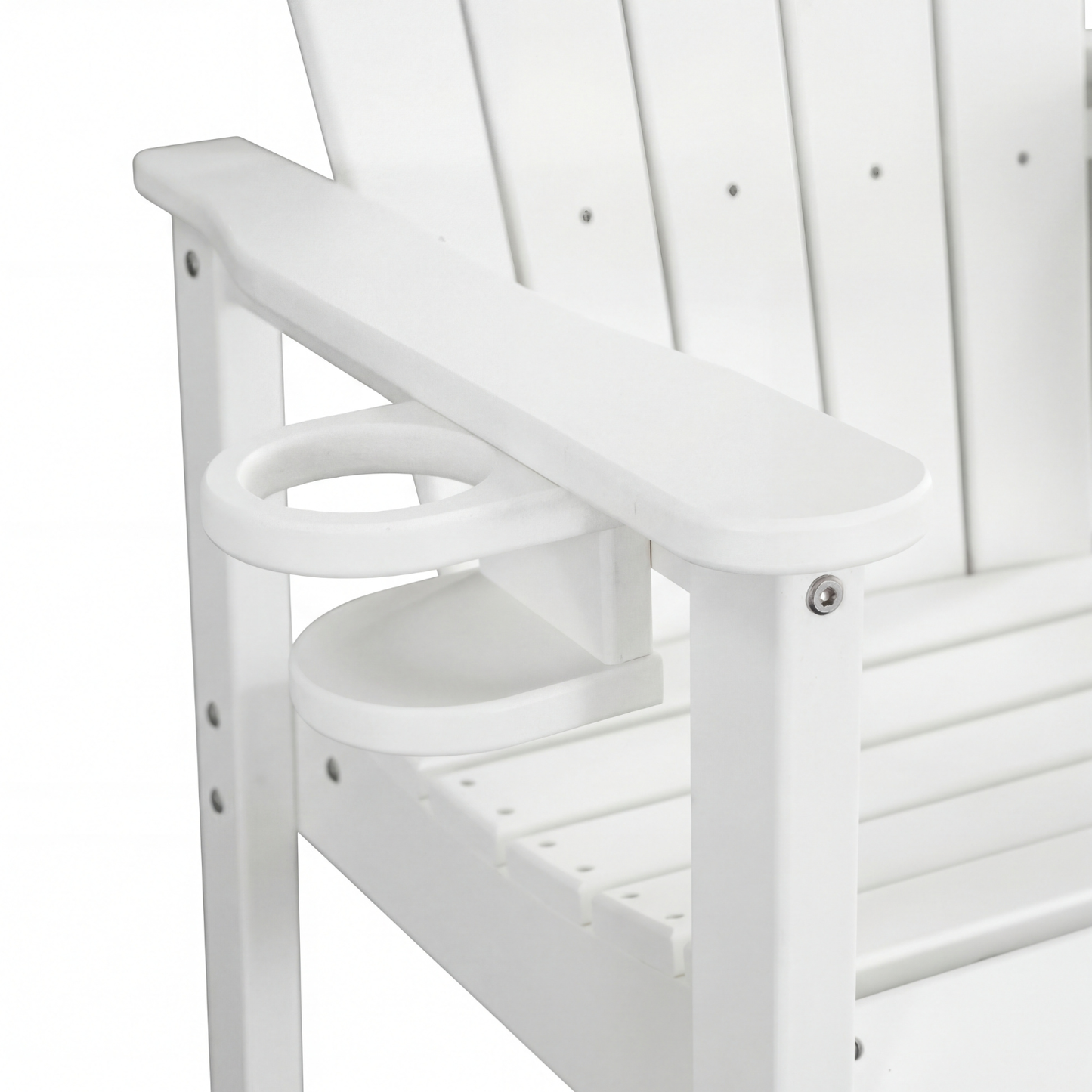 HDPE Bar Height Adirondack Patio Chair Outdoor Bar Chair With Cup Holder And Armrests