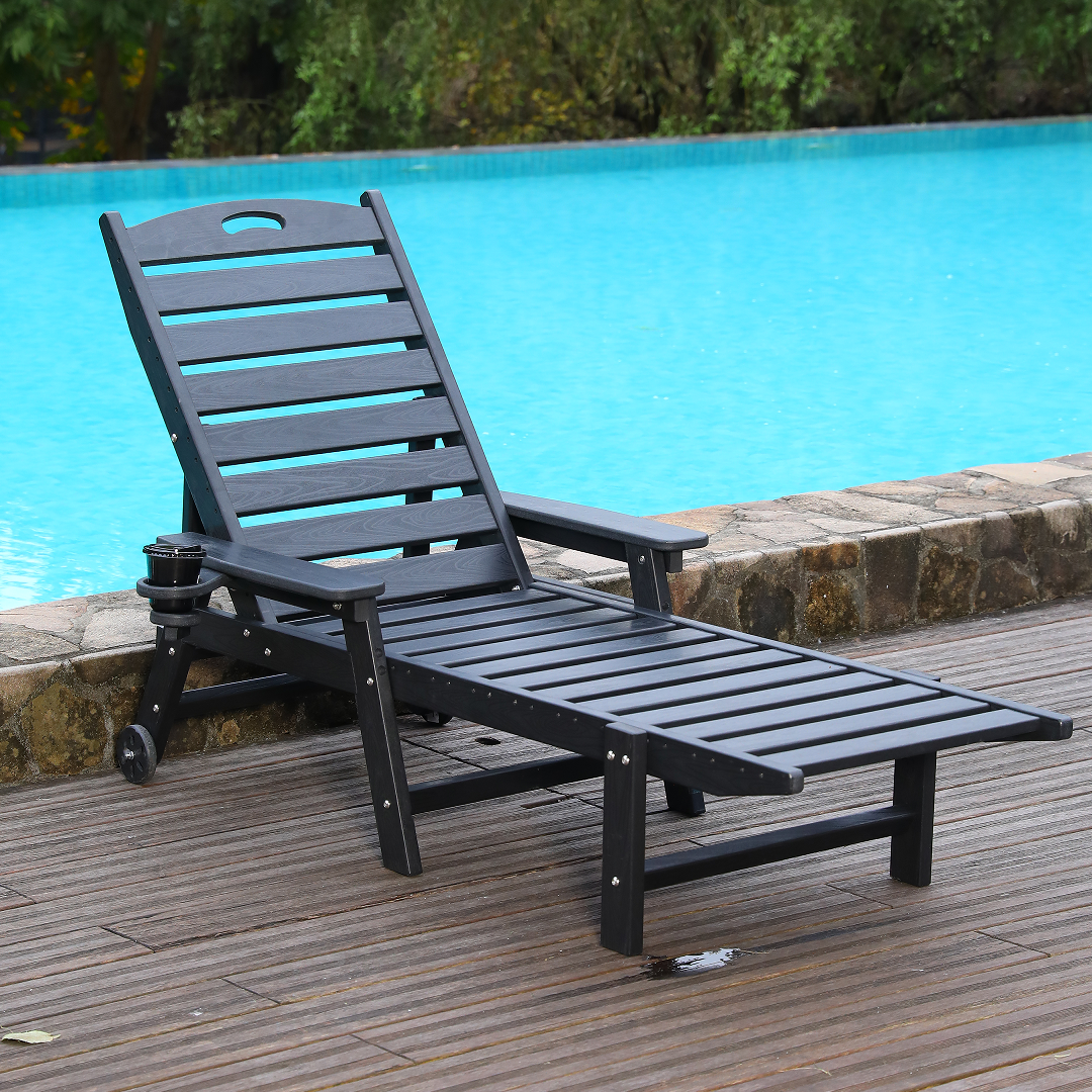 HDPE Chaise Lounge Chair Outdoor
