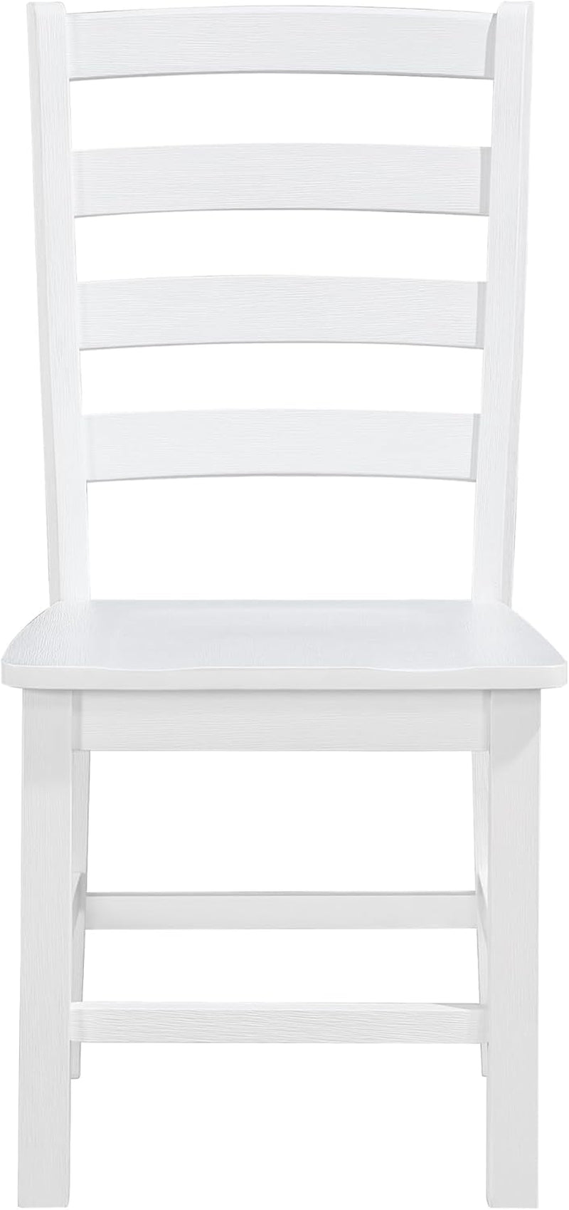 White Farmhouse Dining Chairs Set of 2 With Footrest