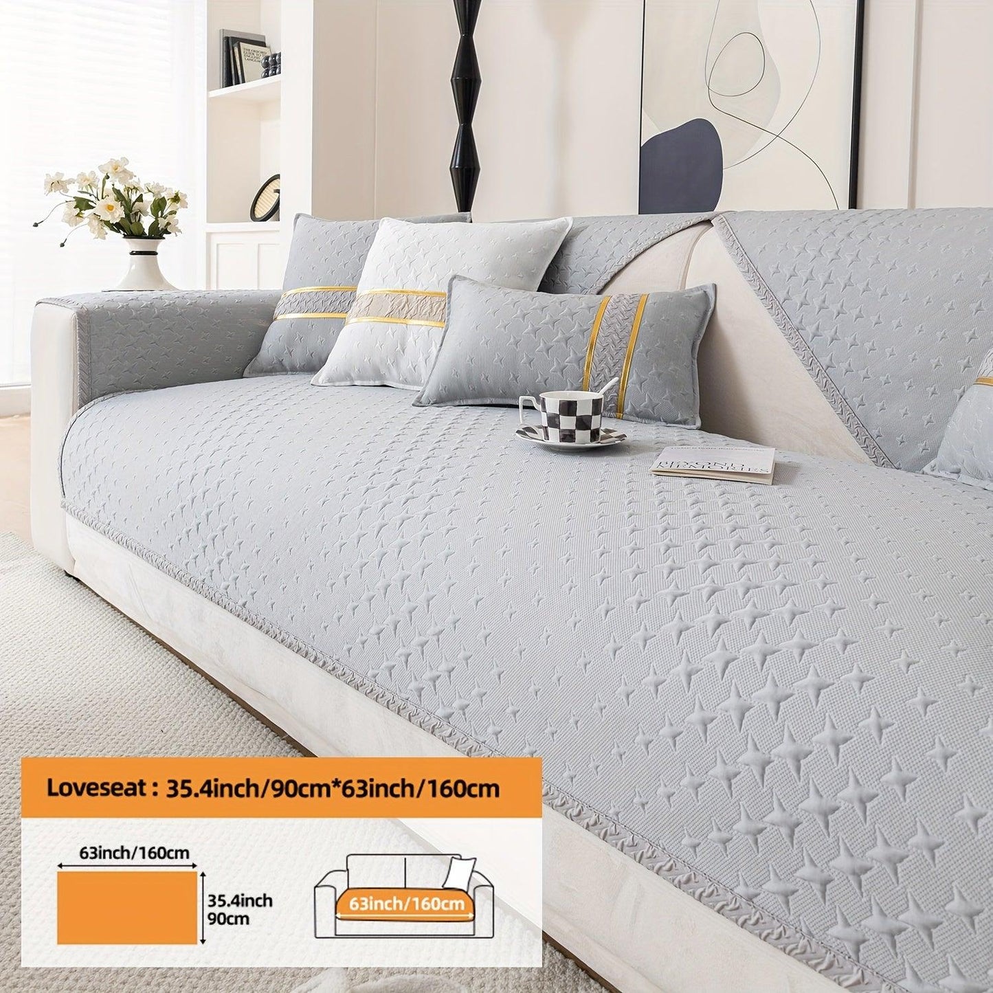 Summer Cooling Silk Non-slip Sofa Cover- Couch Cover for Dogs