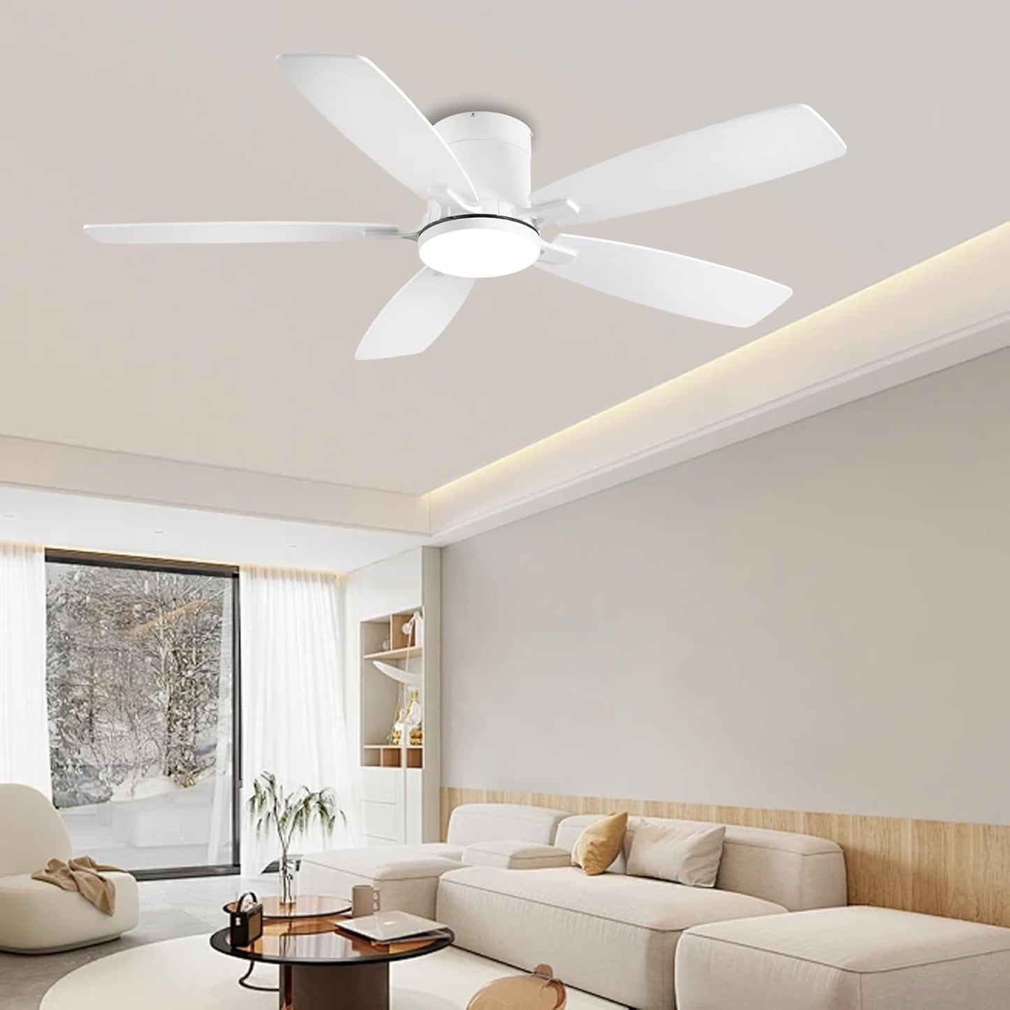 52 Inch Energy Efficient Ceiling Fan With Remote Control