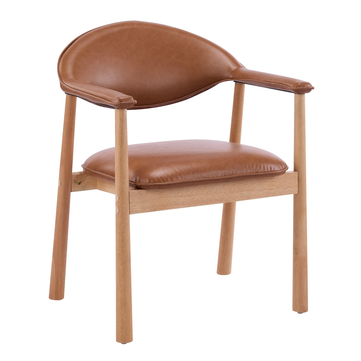 Modern Upholstered Dining Chairs with Curved Back