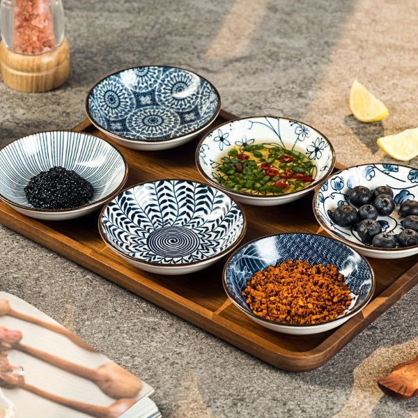 6-Piece Ceramic Snack Plates – Multipurpose, Dishwasher & Freezer Safe