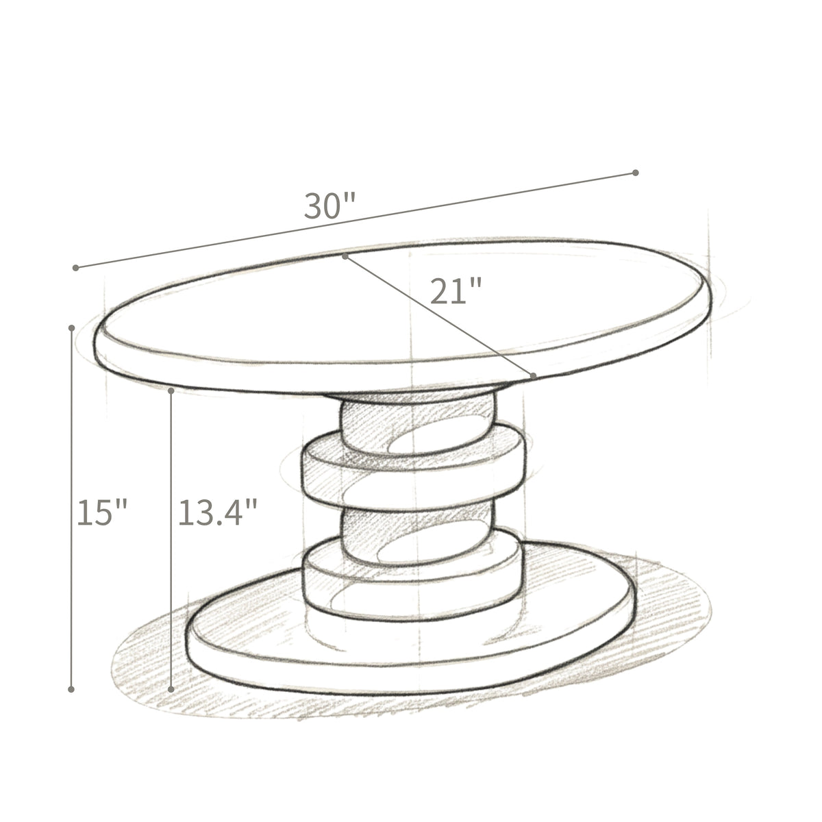 Modern Cobblestone End Table