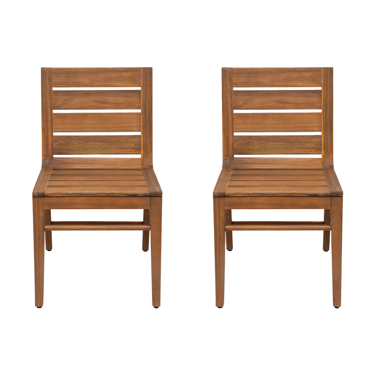 Outdoor Acacia Wood Dining Chair Set of 2