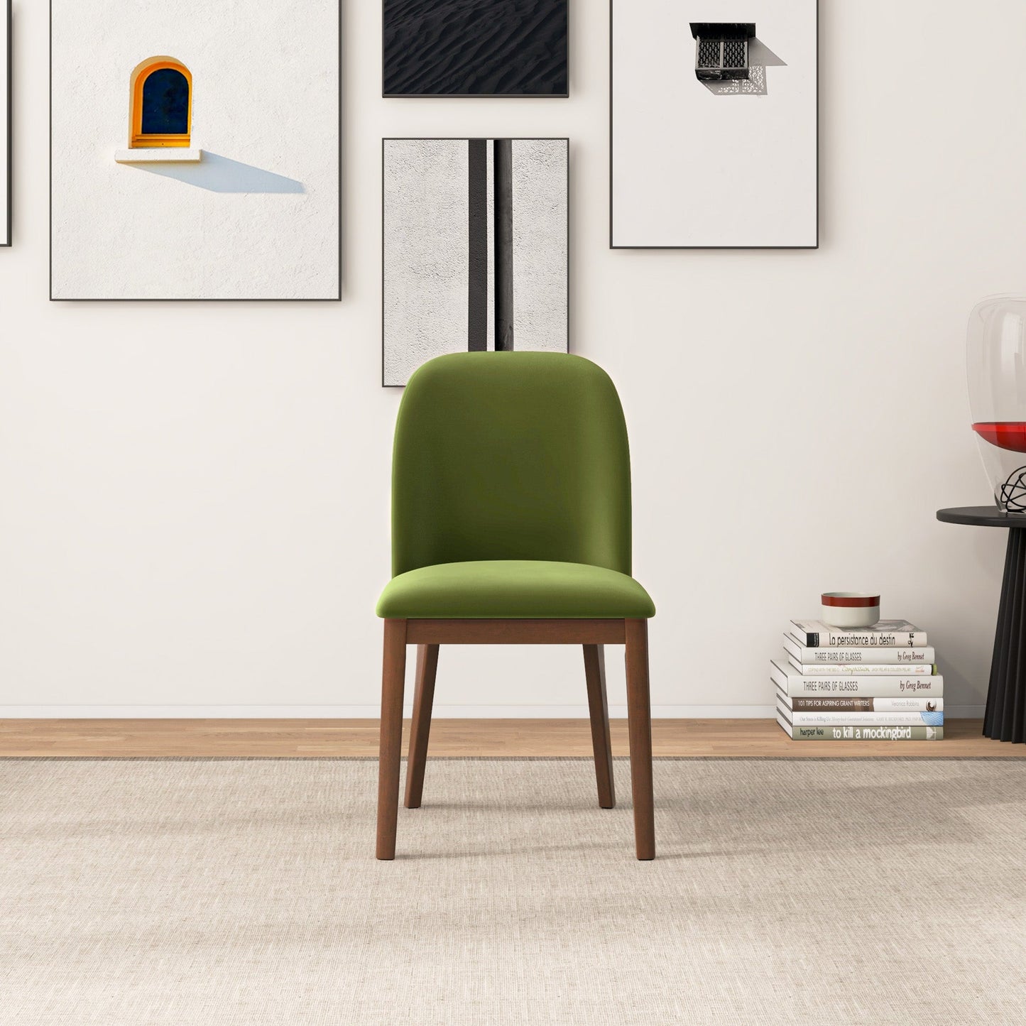 Kaitlyn Mid-Century Modern Dining Chair Set of 2