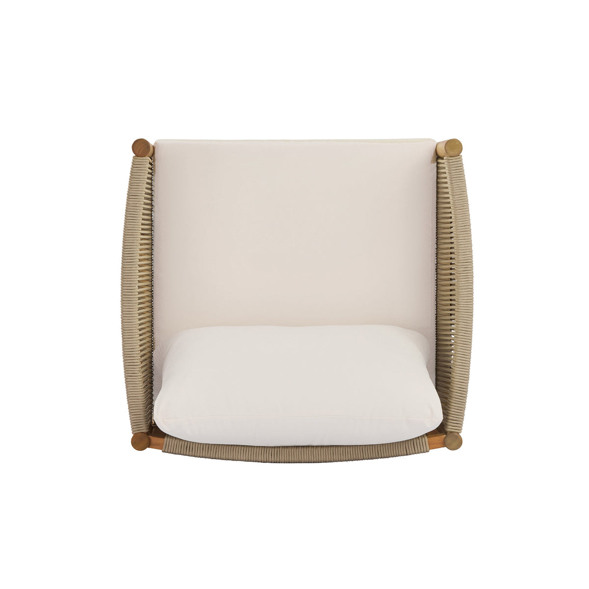 Outdoor Club Chair with Acacia Wood Frame in Teak Look