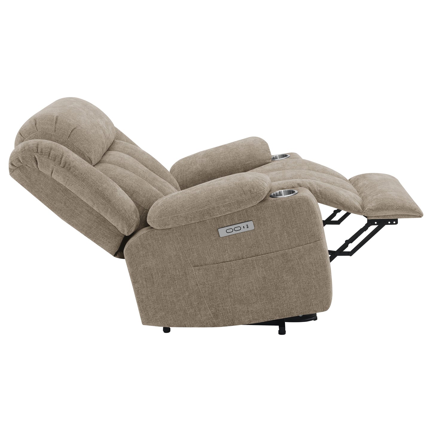 Beca Camel Upholstered Power Lift Recliner
