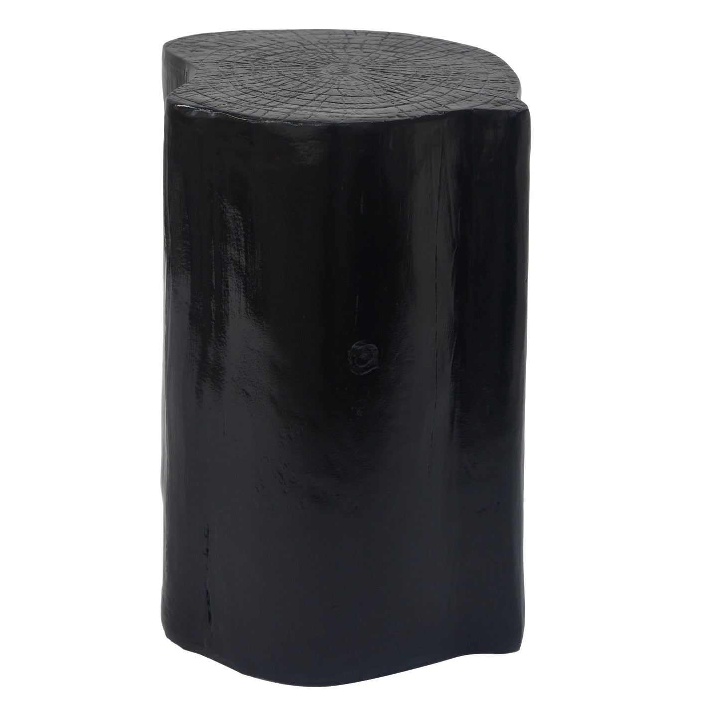 2-in-1 Irregular MGO End Table, Split Design, Small Space Friendly,Indoor Outdoor Use,Black Color