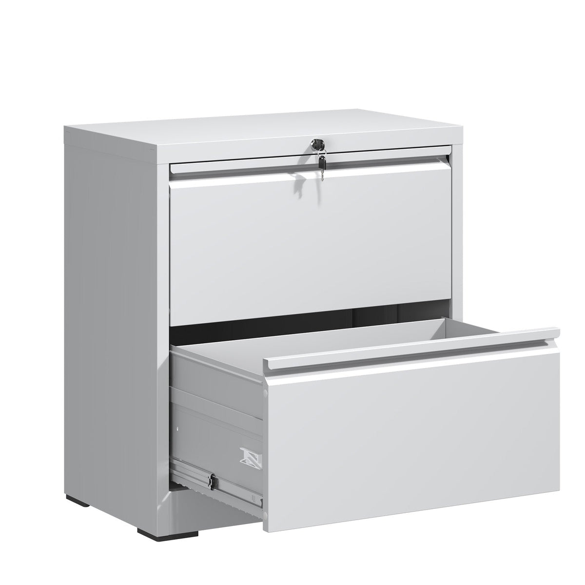 2 Drawer Lateral File Cabinet with Lock