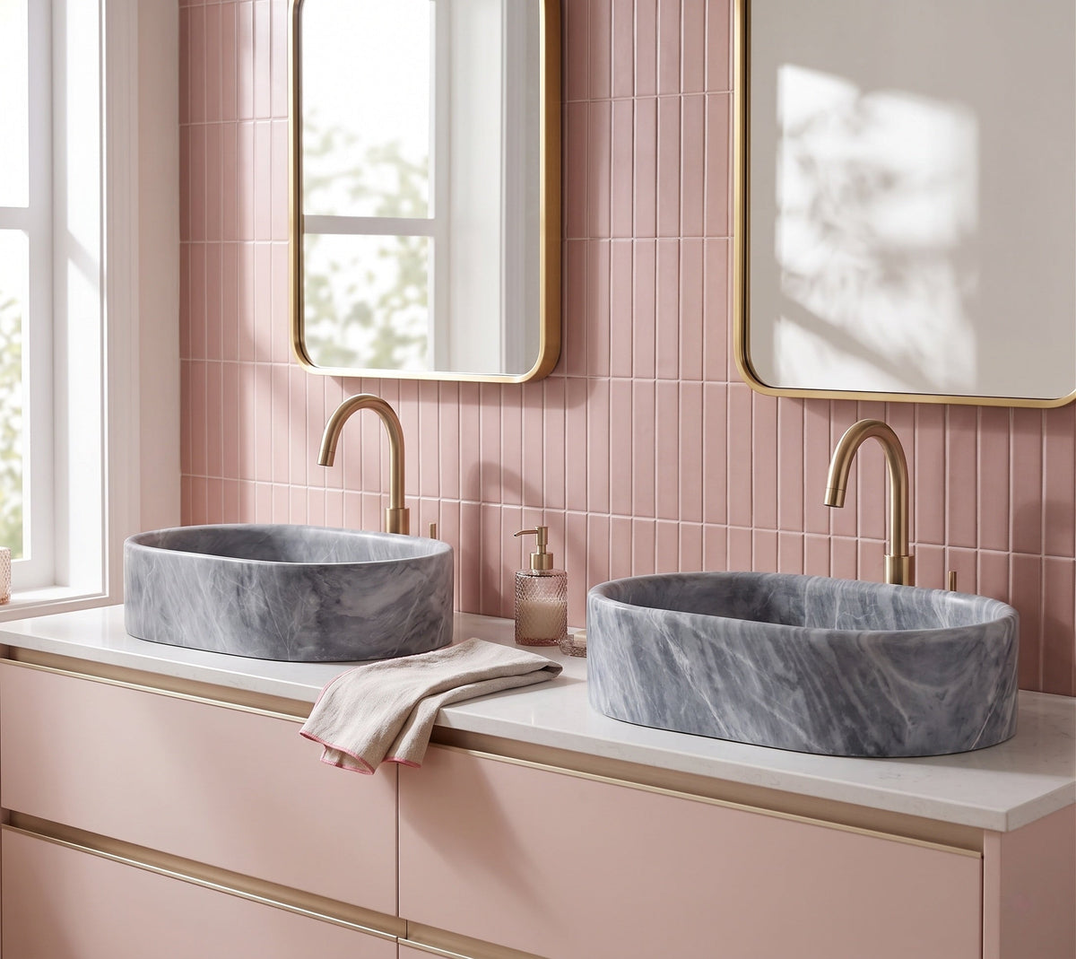 Gray Bathroom Vanity by VITRA