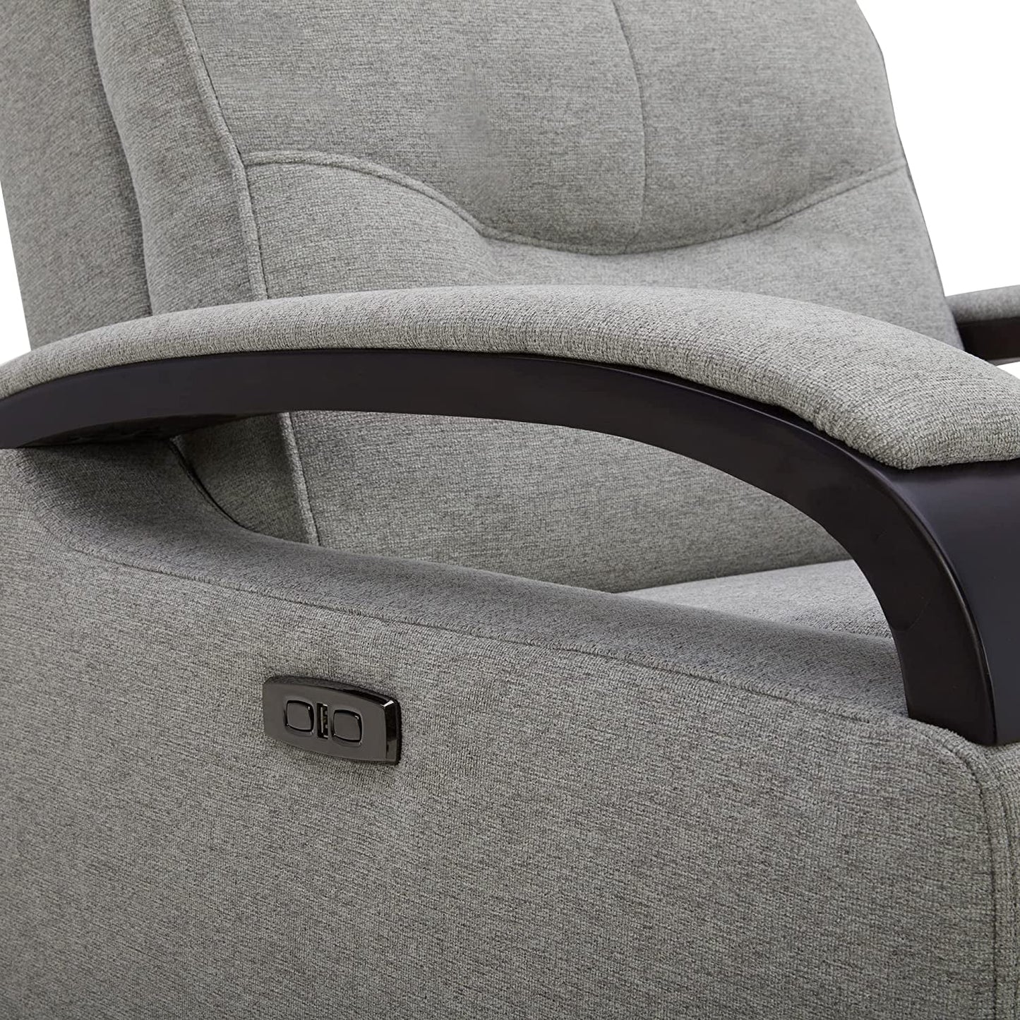 Fabric Power Swivel Glider Rocker Recliner Chair Light Grey