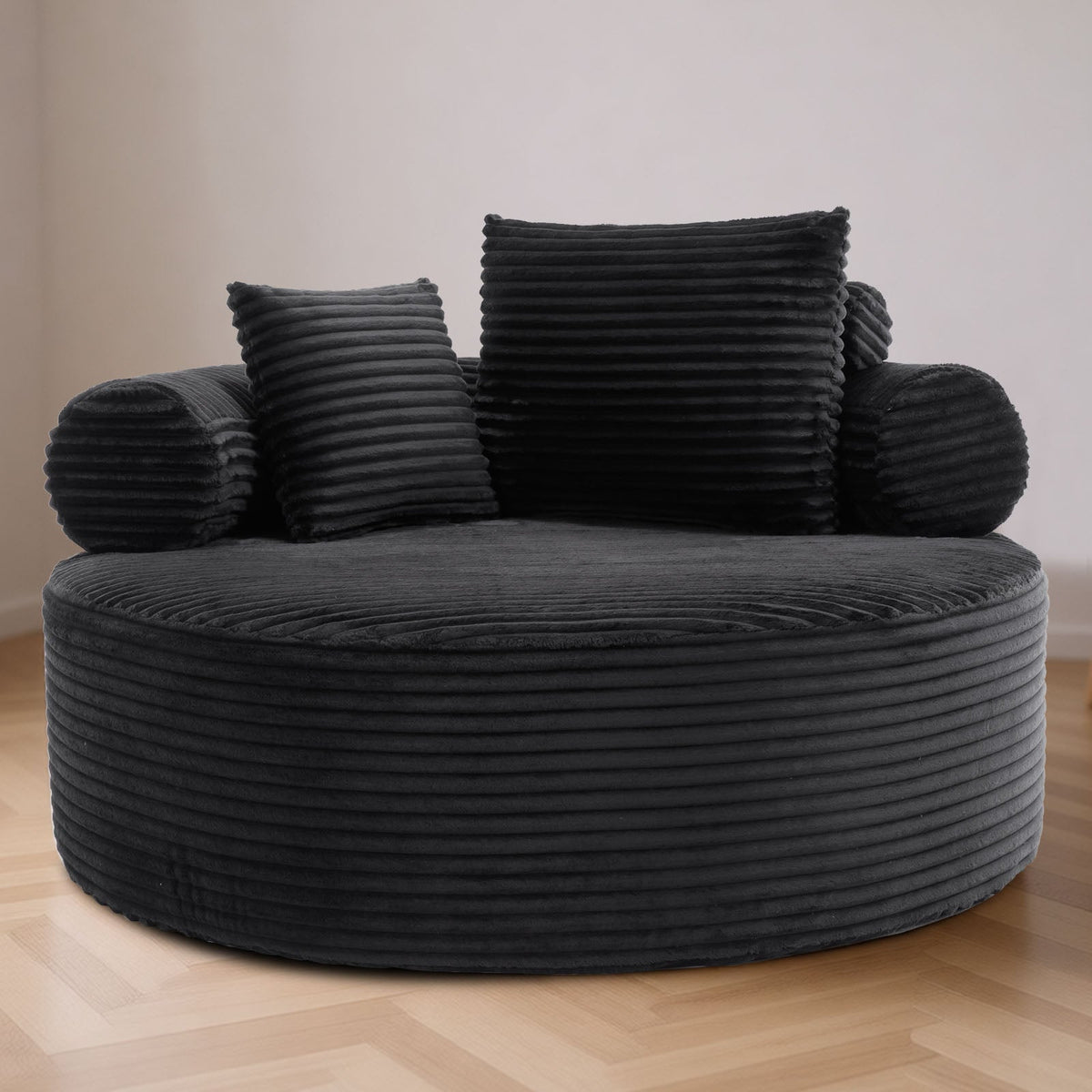 Round Sofa Bed with Memory Foam Sectional Couches