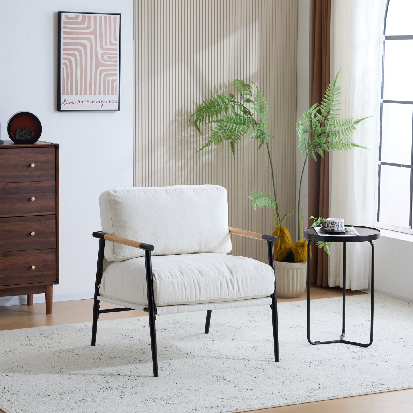 27.56" Modern Accent Chair with Plush Cushions