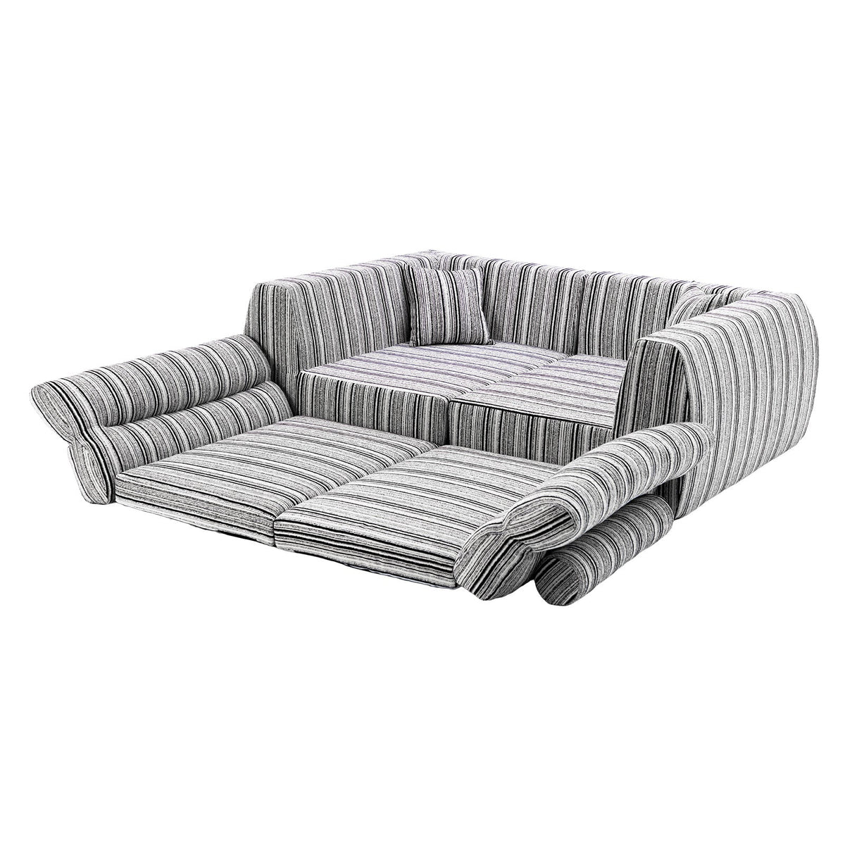 Woven Chenille Striped Compression Sofa