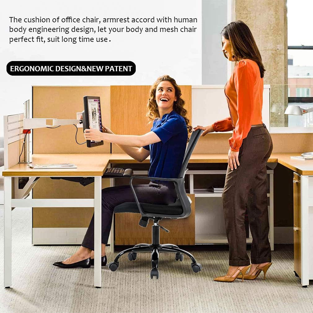 Ergonomic Mesh Office Chair With Lumbar Support Adjustable