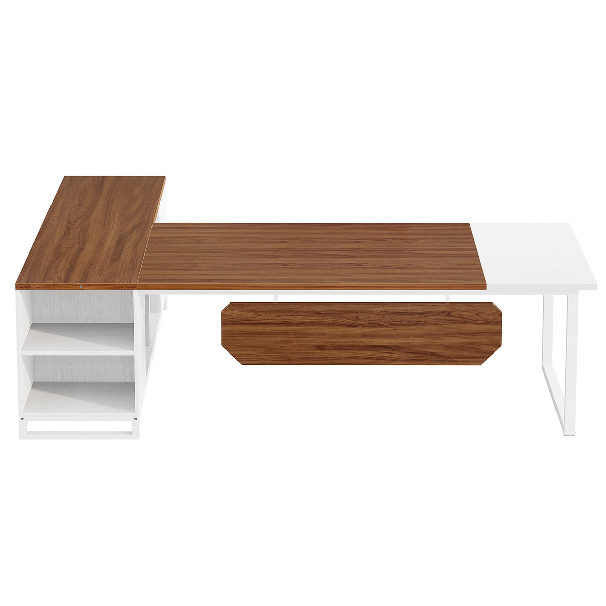 70.8-Inch Executive Desk with 55-Inch File Cabinet