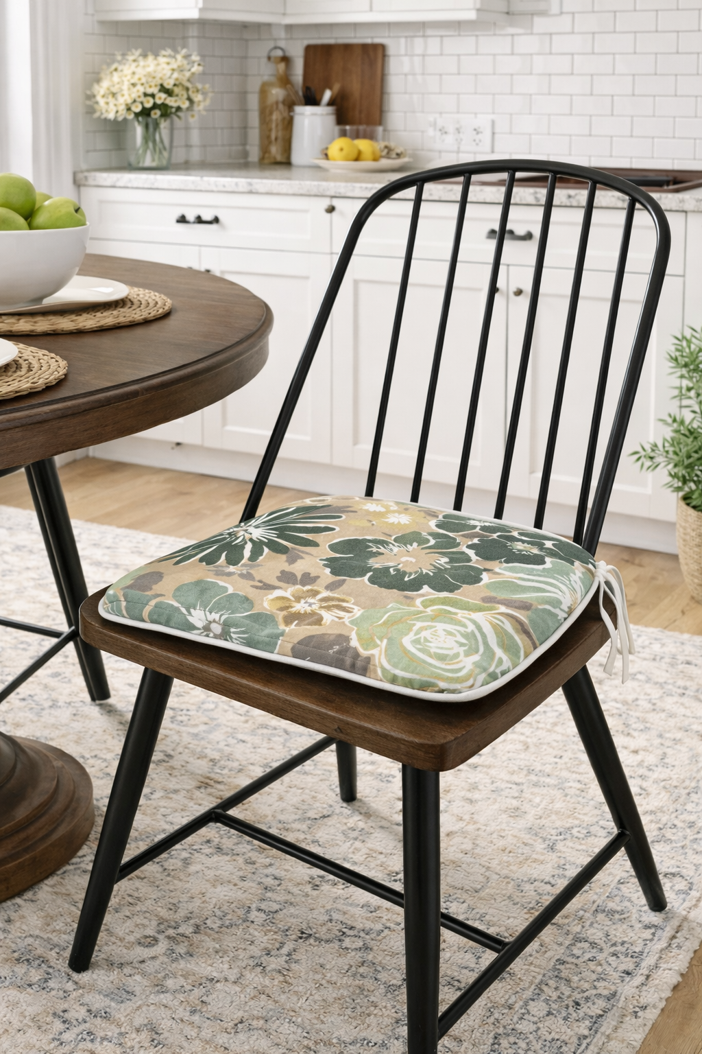 Outdoor Patio Chair Cushions - Water-Repellent U-Shape Thick Foam Seat Cushions with Ties