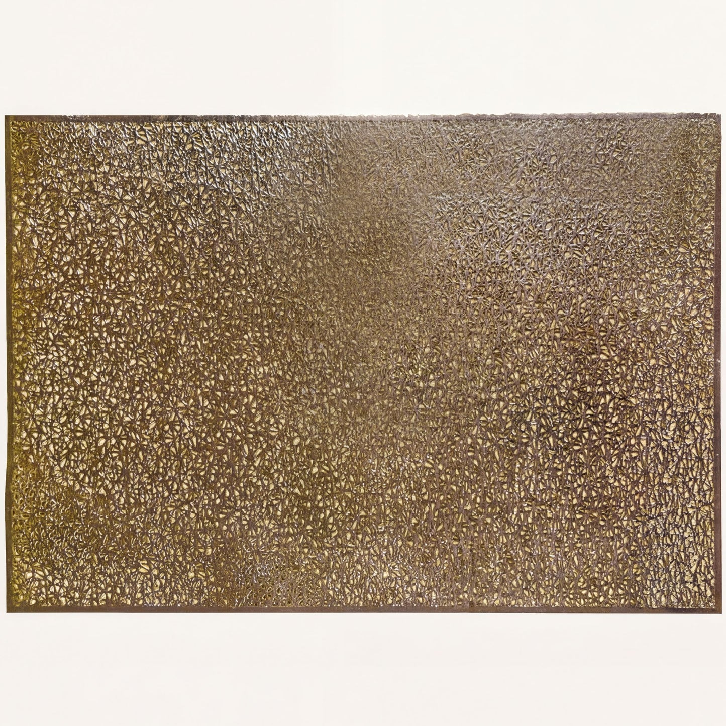 PVC Placemats - Set of 6 Gold Non Slip Table Decor Mats for Dining