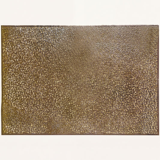 PVC Placemats - Set of 6 Gold Non Slip Table Decor Mats for Dining