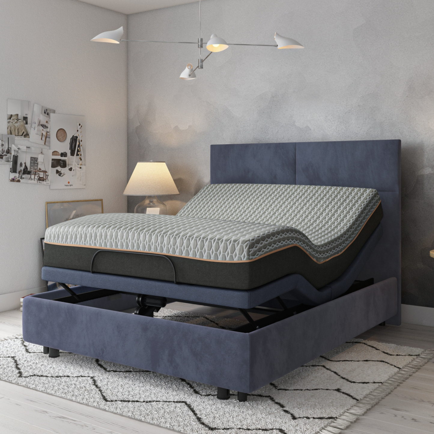 BT3000 King Adjustable Bed Base With Head and Foot Position Adjustment