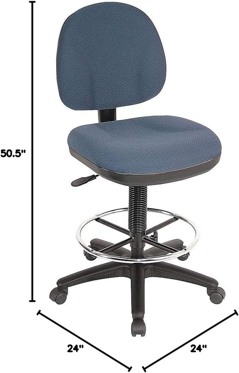 Pneumatic Adjustable Multi Task Stool Blue Ergonomic Back