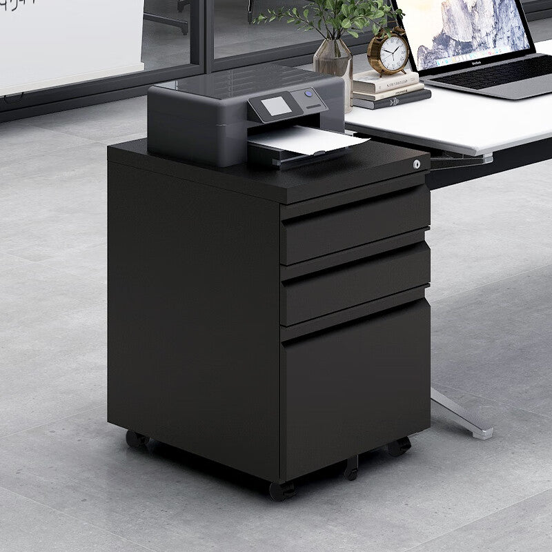 3-Drawer Mobile Filing Cabinet with Lock