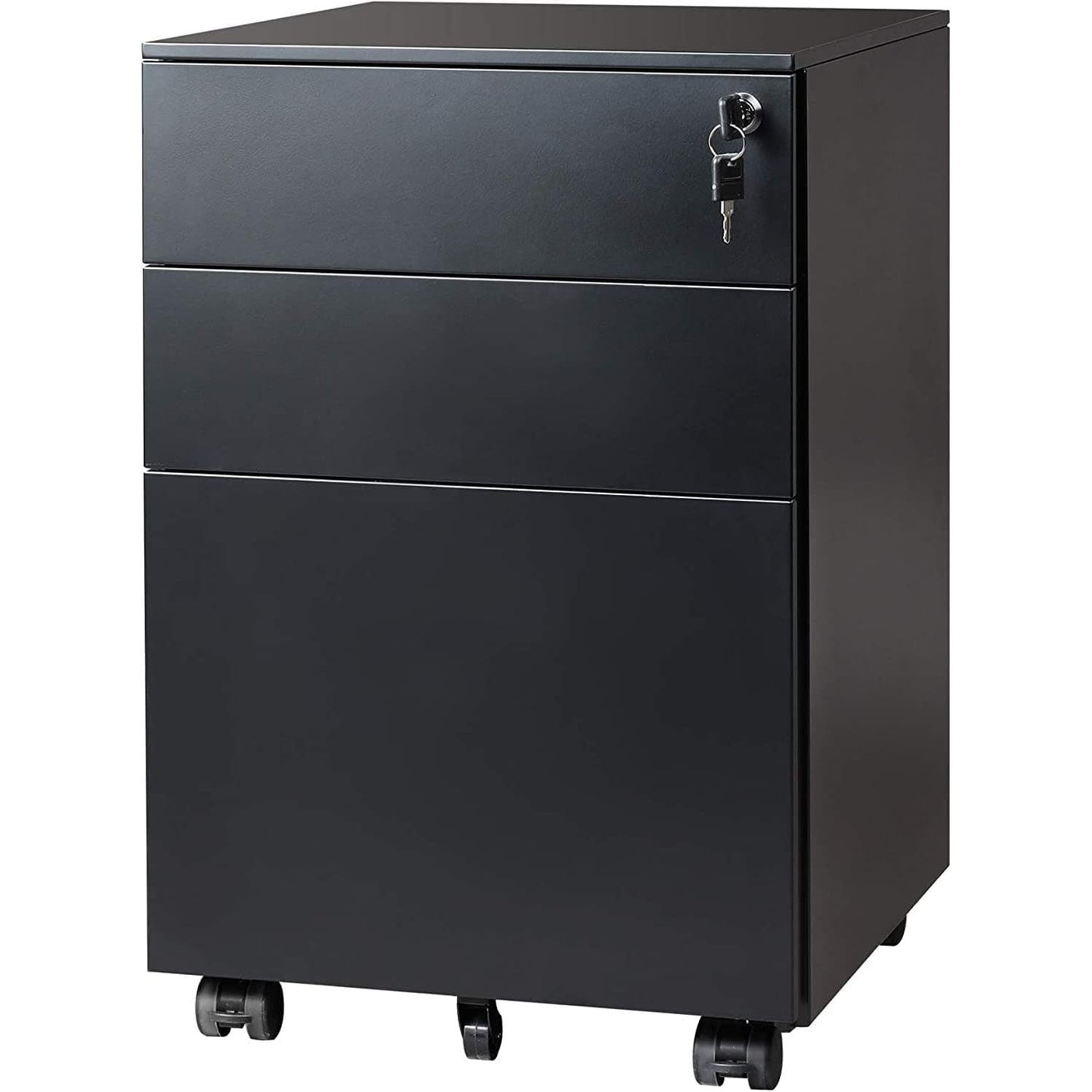 3 Drawer Locking Pedestal File Cabinet For Office Use Lockable Metal Filing Cabinet With Secure Drawers