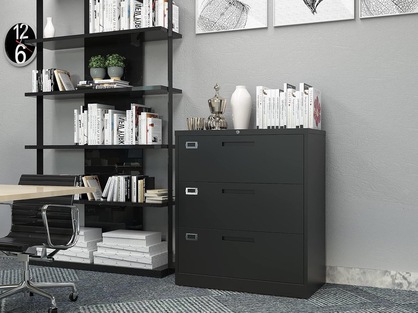 Lateral File Cabinet With Lock 3 Drawer For Legal Letter A4