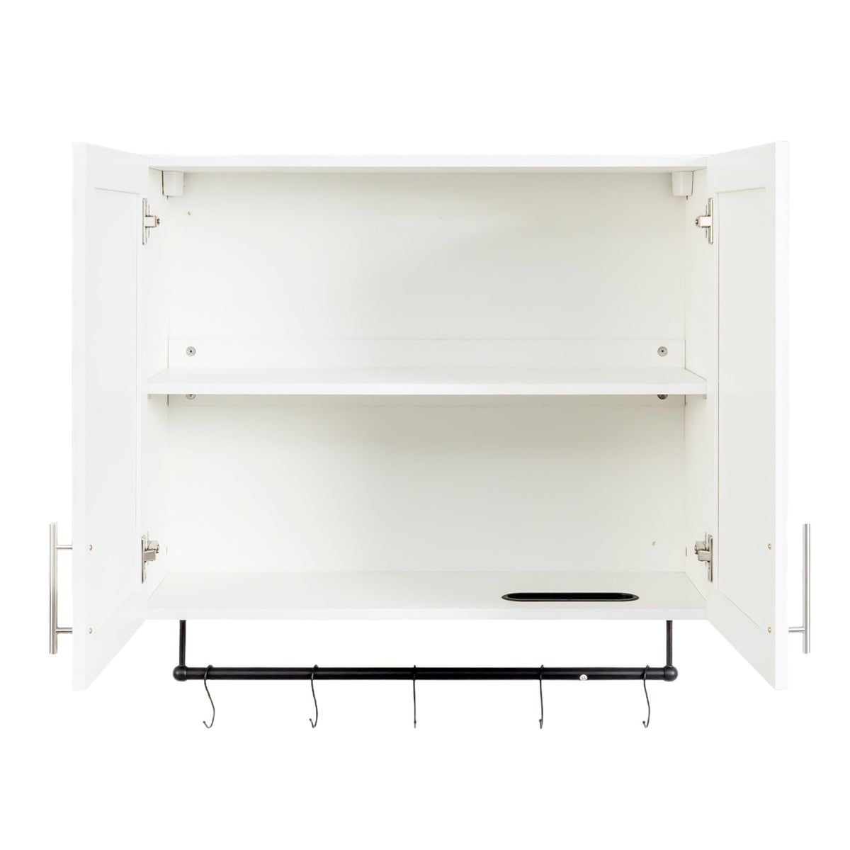 Bathroom Wall Cabinet with Adjustable Shelf and Towel Bar