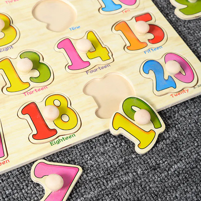 Montessori Pegged Wooden Puzzles