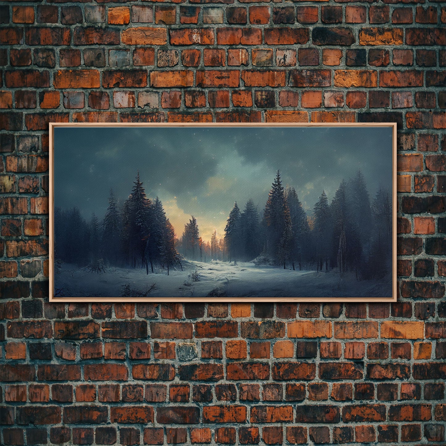 Dreamy Landscape Painting Canvas Print, country side, farmhouse decor, beautiful scenic wall art
