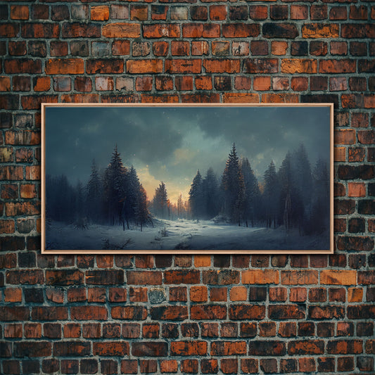 Dreamy Landscape Painting Canvas Print, country side, farmhouse decor, beautiful scenic wall art