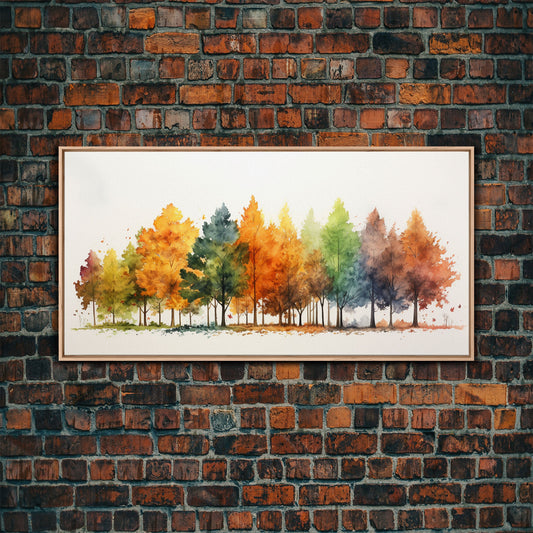 Fall Leaves Color Change Sign / Framed Canvas Print / Rustic Home Decor / Fall Decor / Autumn Thanksgiving Wall Art / Fall Centerpiece