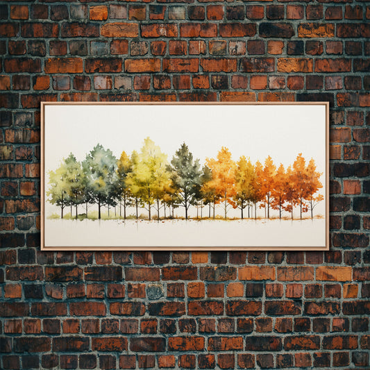Beautiful Fall Leaves Color Change Sign / Framed Canvas Print / Rustic Home Decor / Fall Decor / Thanksgiving Wall Art / Fall Centerpiece